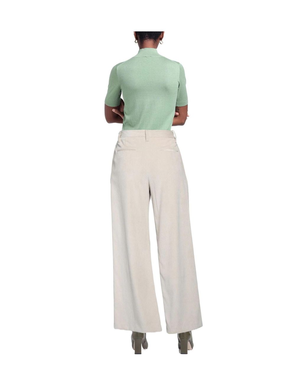 Rag & Bone White Relaxed Corduroy Trousers