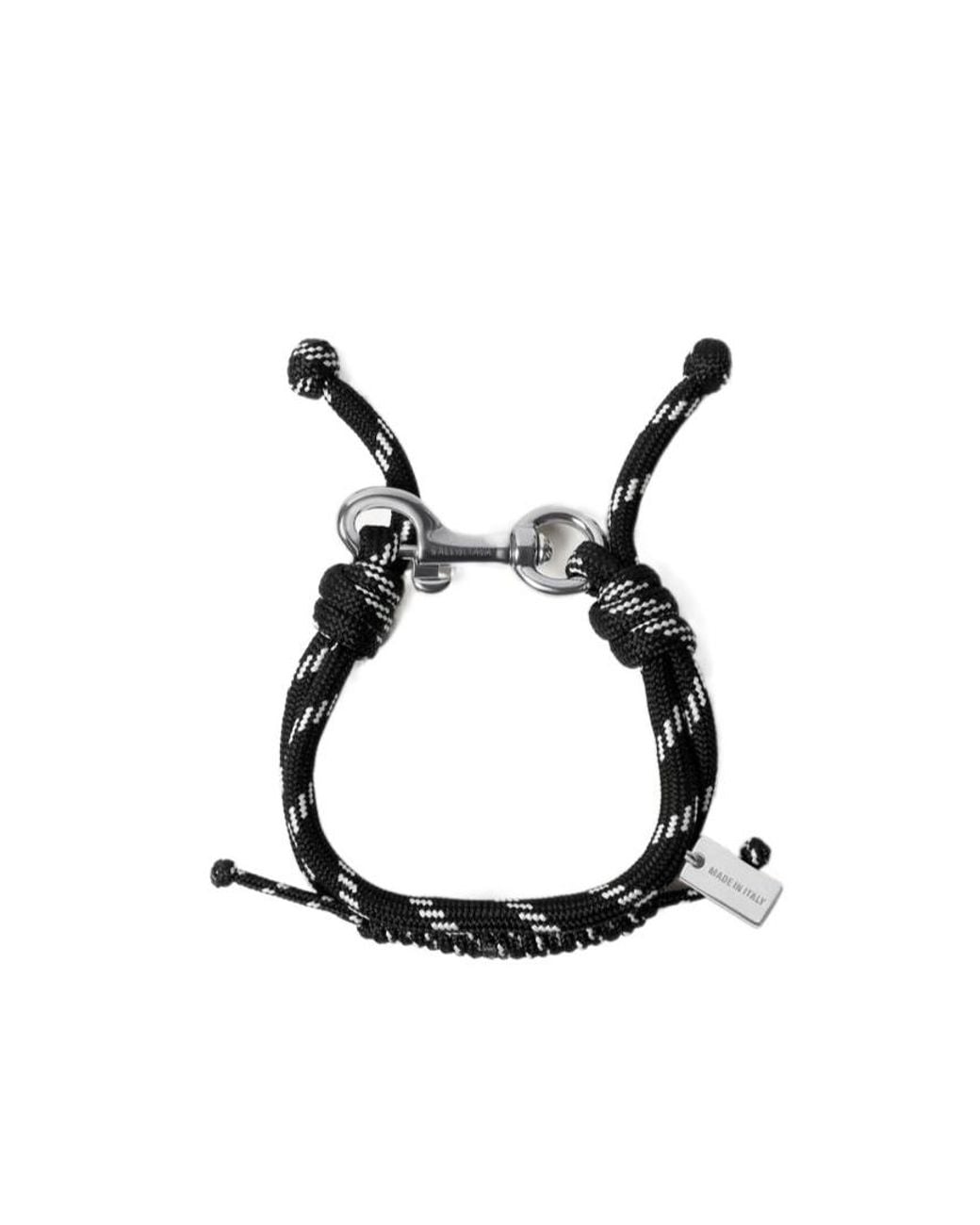 Balenciaga Black Malibu Cord Bracelet