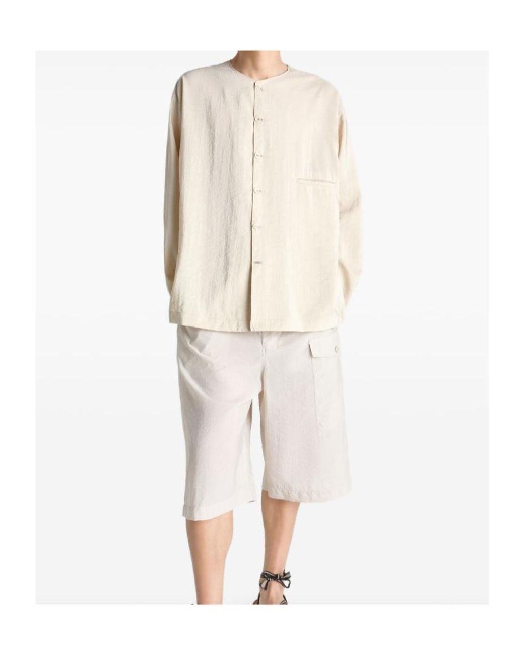 Lemaire Natural Long-Sleeved Shirt for men