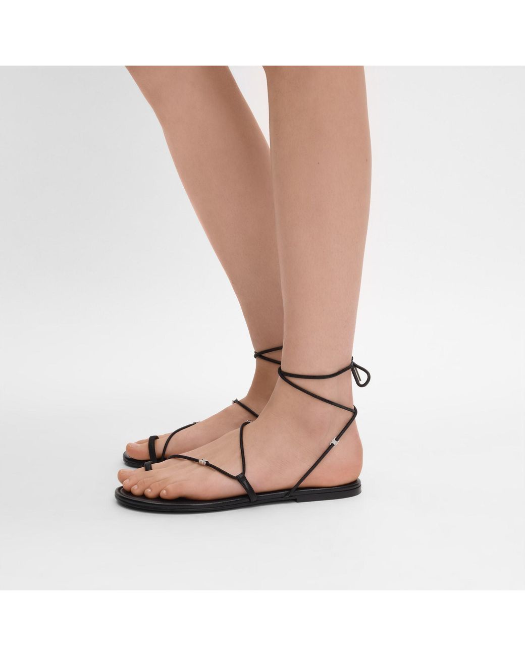 Céline White Spiral Sandal