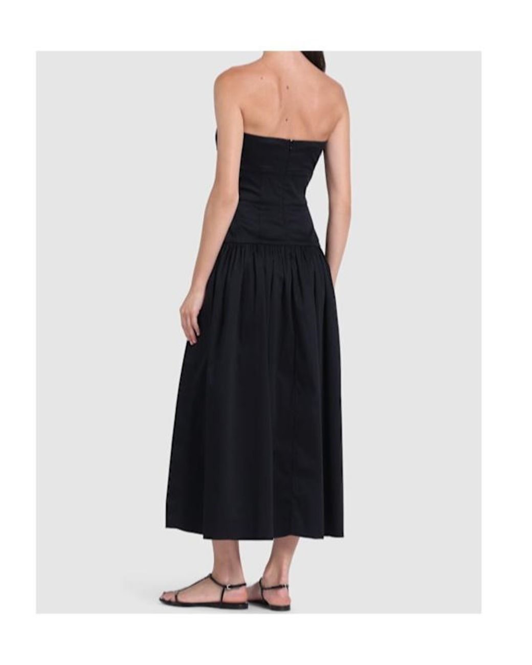 TOVE Black Pleated Tube Top Dress