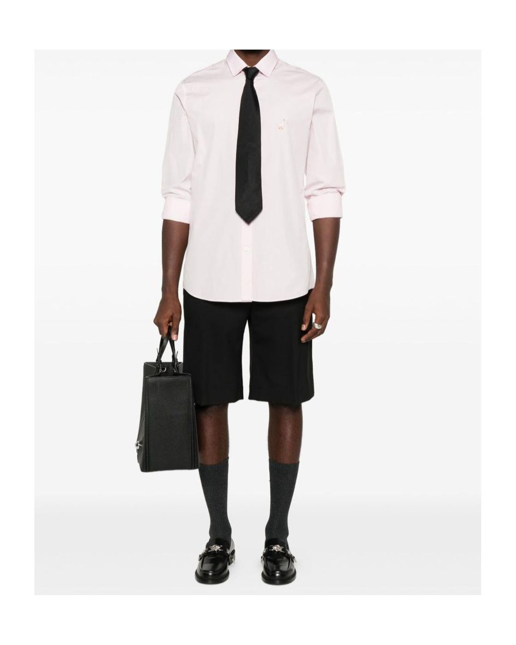 Moschino Pink Long Sleeve Shirt for men