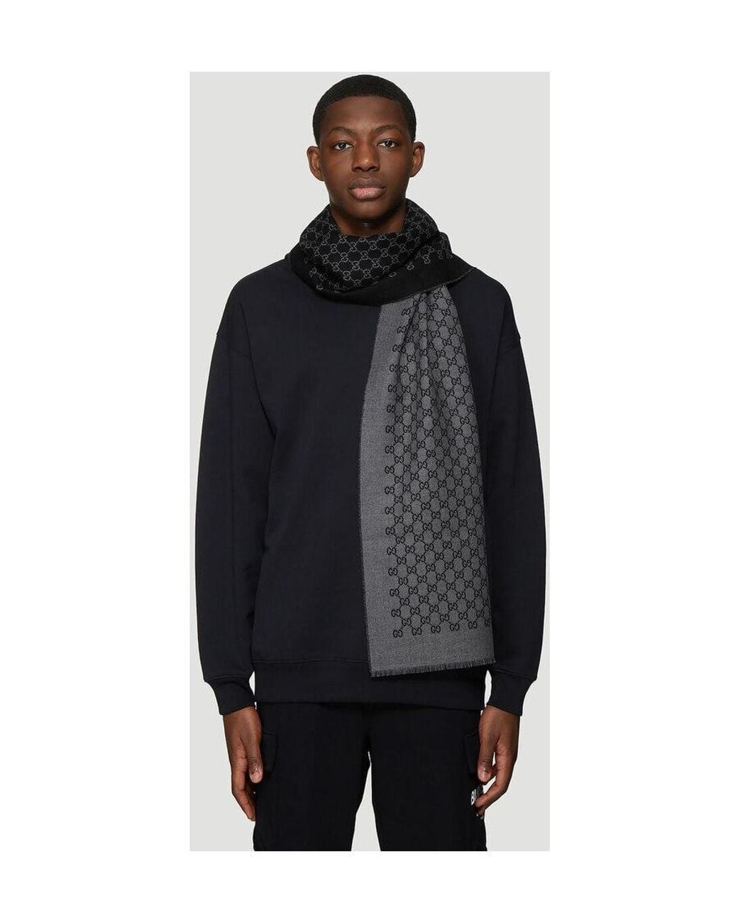 Gucci Gray Scarf for men