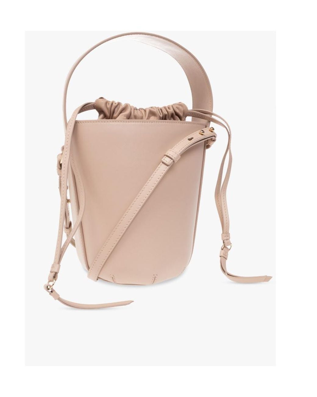 Chloé White Logo Shoulder Bag