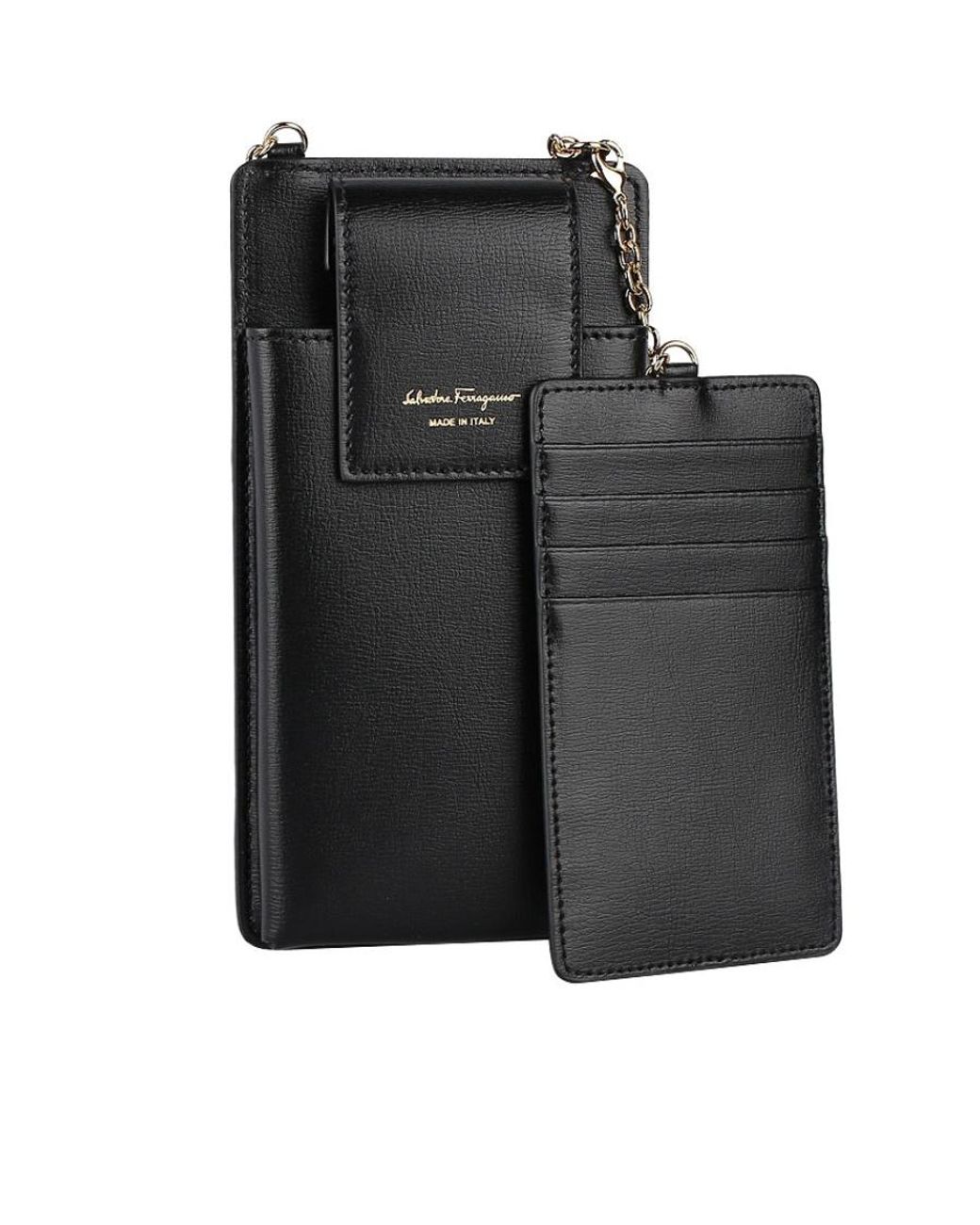 Ferragamo Black Bow Tie Mobile Phone Bag
