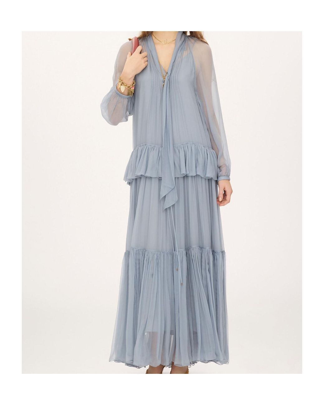 Chloé Gray Chloé Fluid Long Dress