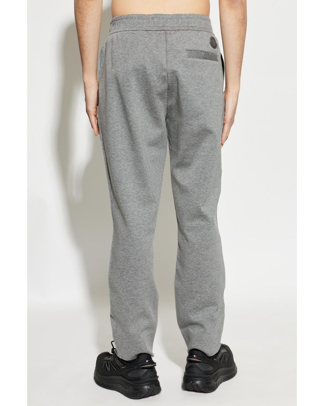 Moncler Gray Sweatpants With Logo for men