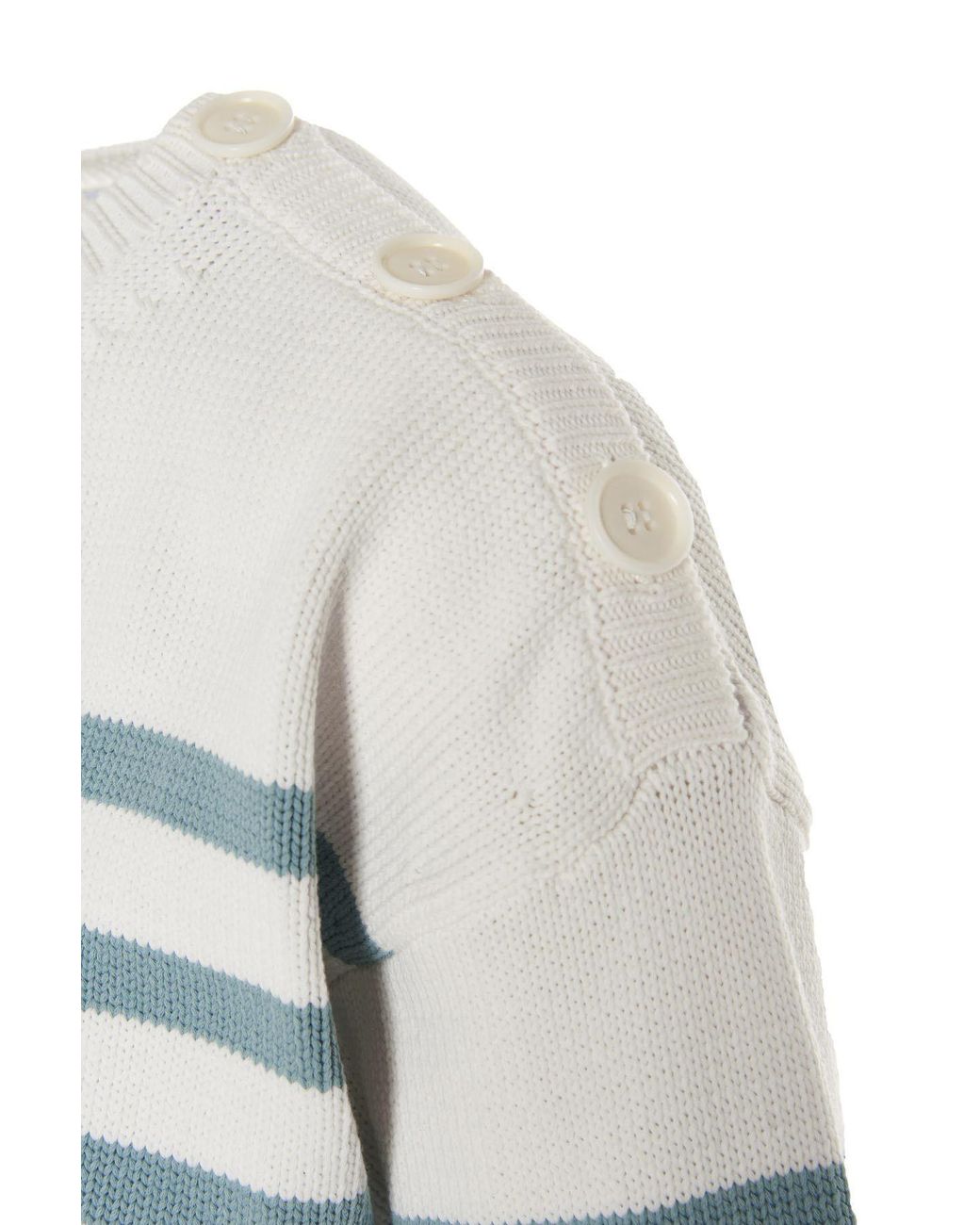 Max Mara Blue Logo Striped Pullover