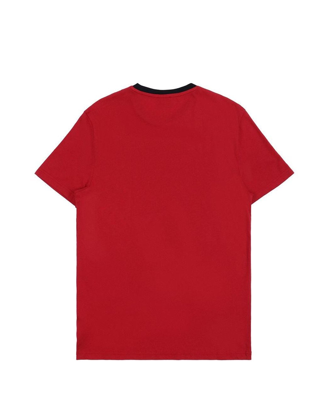 EA7 Red Logo T-Shirt With Round Neck for men