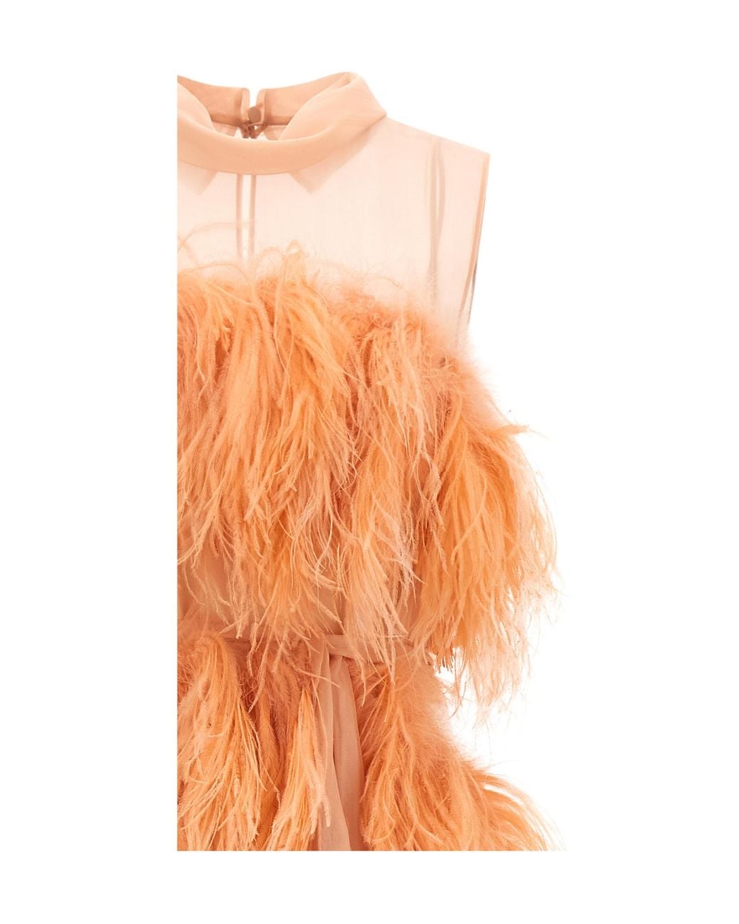 Alberta Ferretti Orange Sleeveless Dress