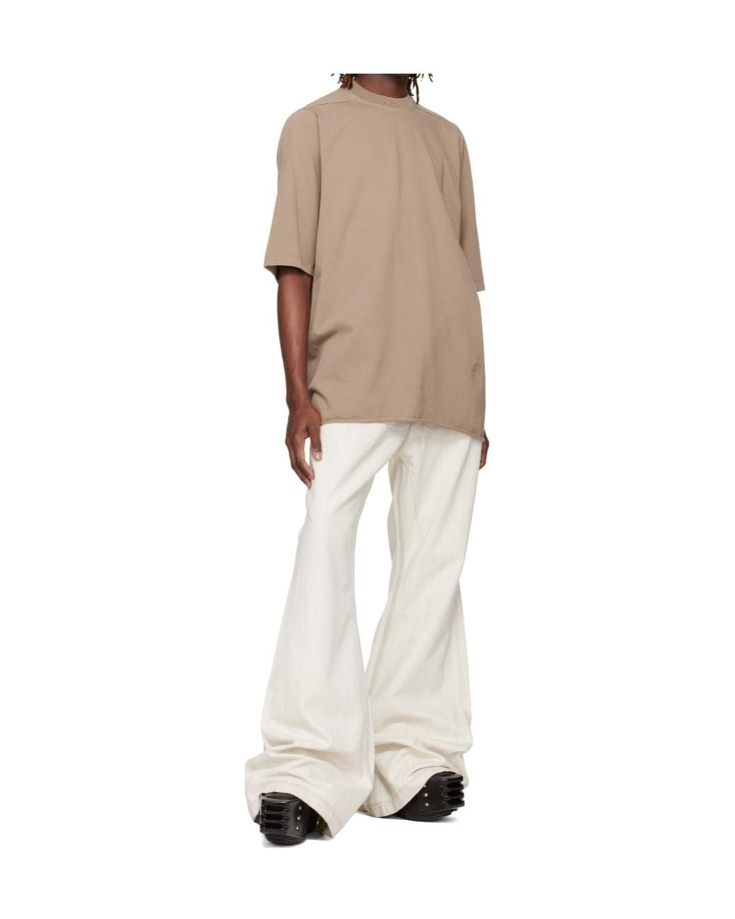 Rick Owens White Bolan Bootcut Denim Jeans for men