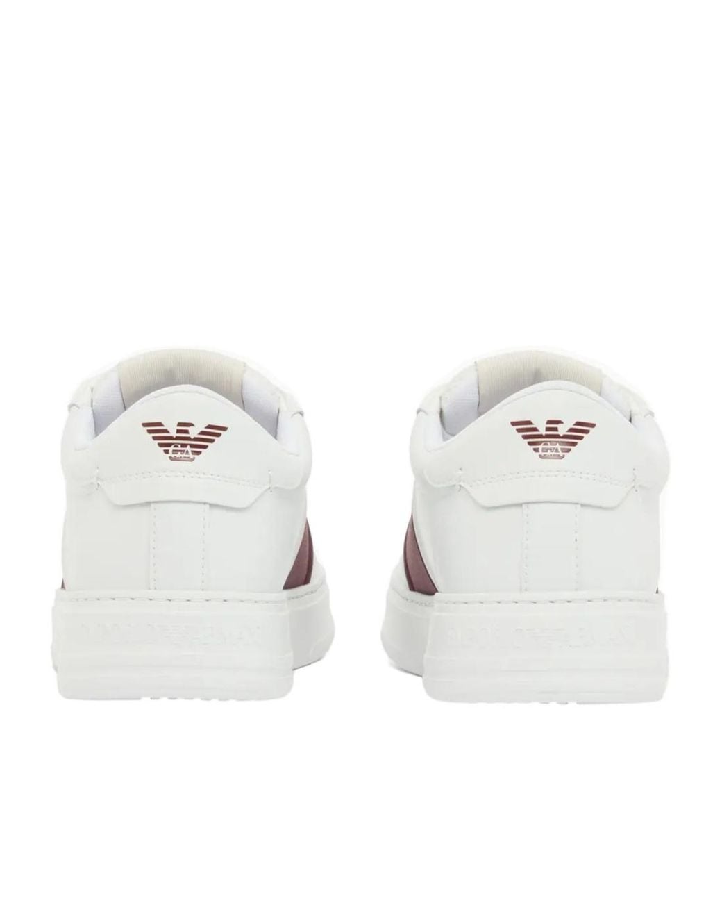 Emporio Armani White Lace-Up Sneakers for men