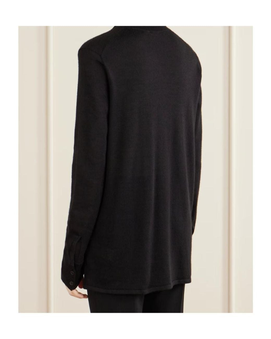 The Row Black Long-Sleeved Cardigan