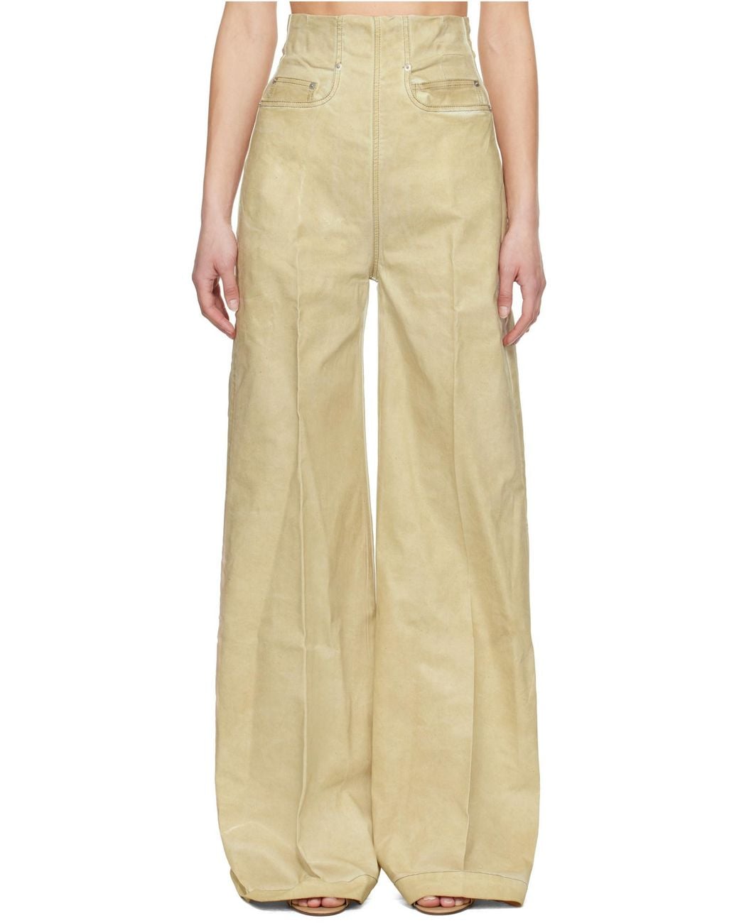 Rick Owens Natural Hollywood Dirt Cooper Jeans
