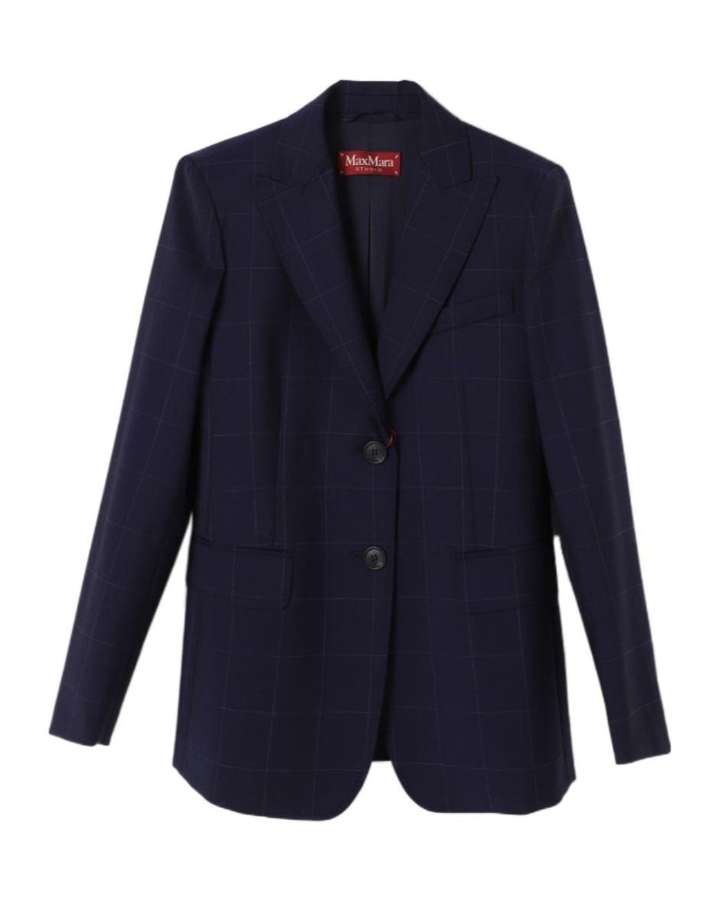 Max Mara Blue Long-Sleeved Suit Coat