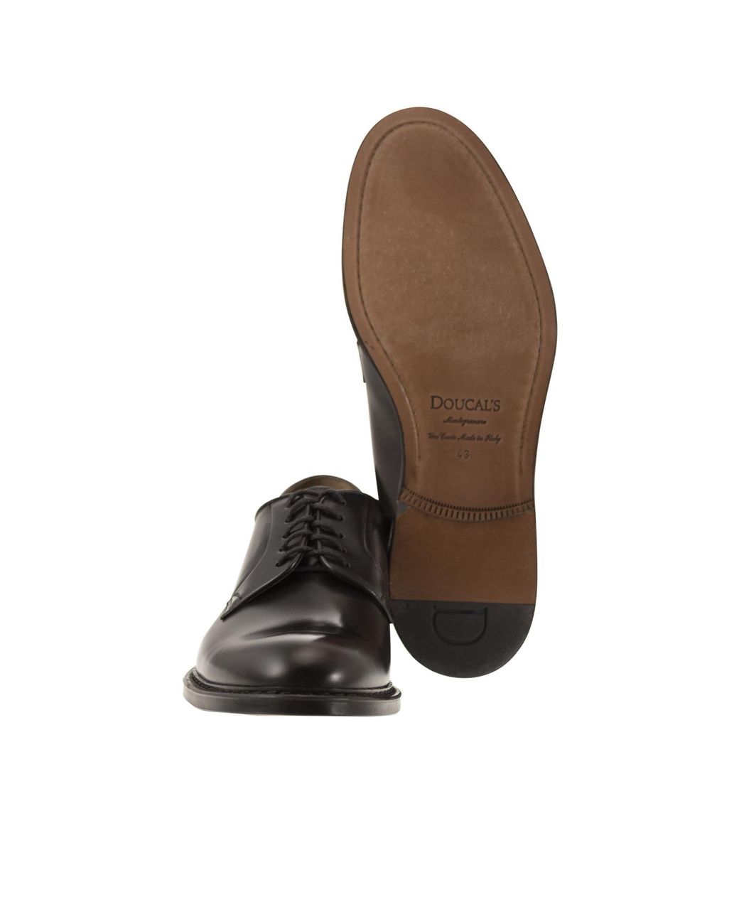 Doucal's Multicolor Almond Toe Lace-Up Derby Shoes for men