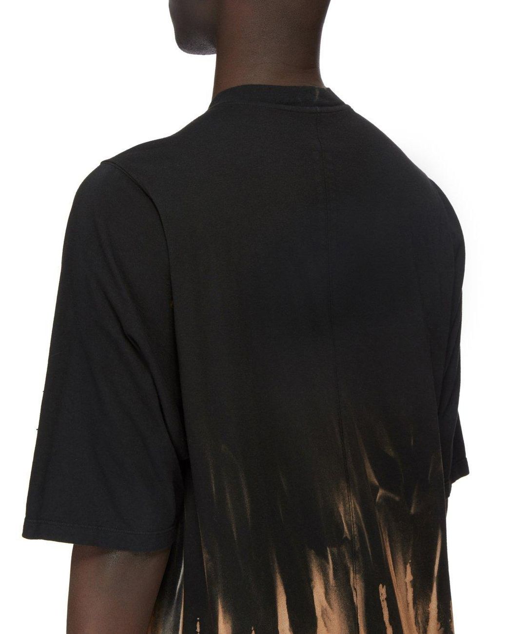 Rick Owens Black Crewneck Oversized-Fit T-Shirt for men
