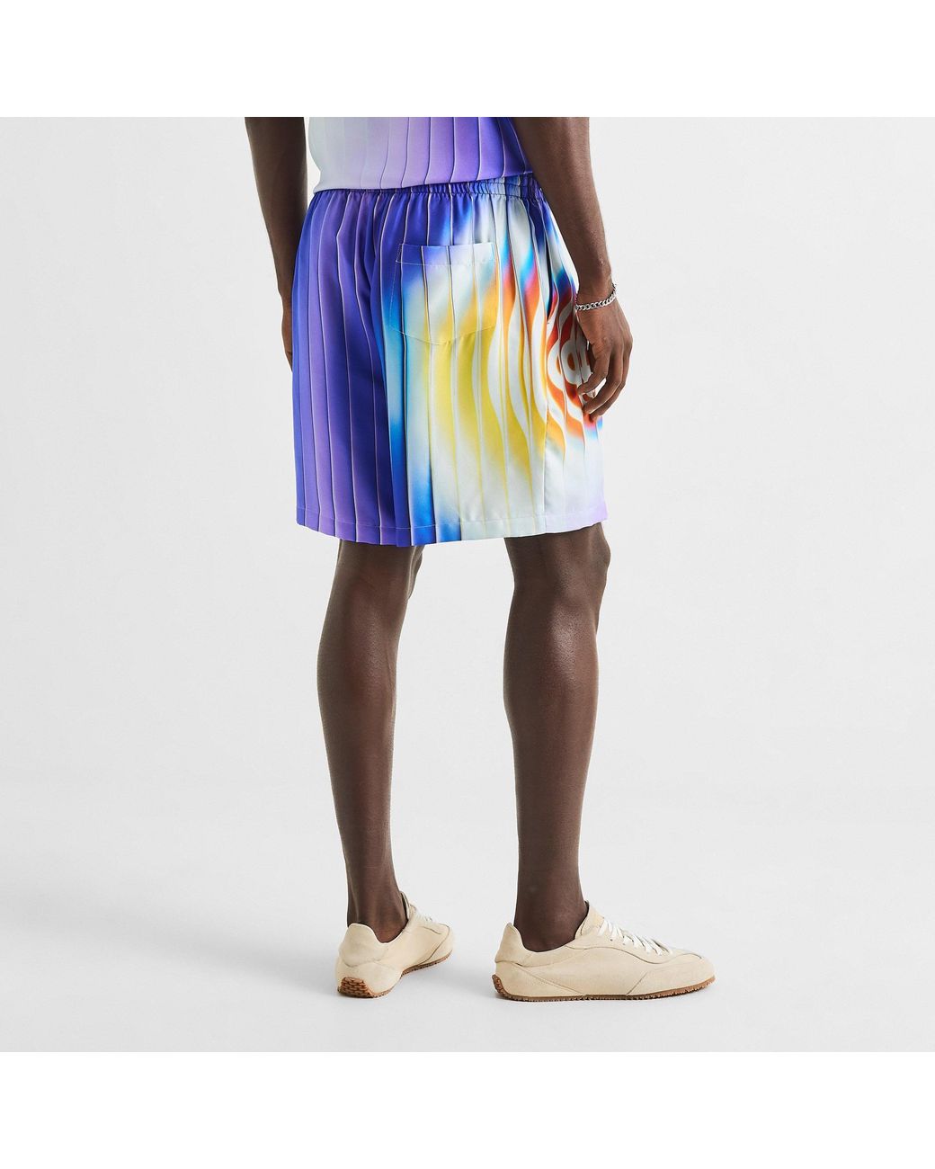 Casablanca Blue Drawstring Athletic Shorts for men