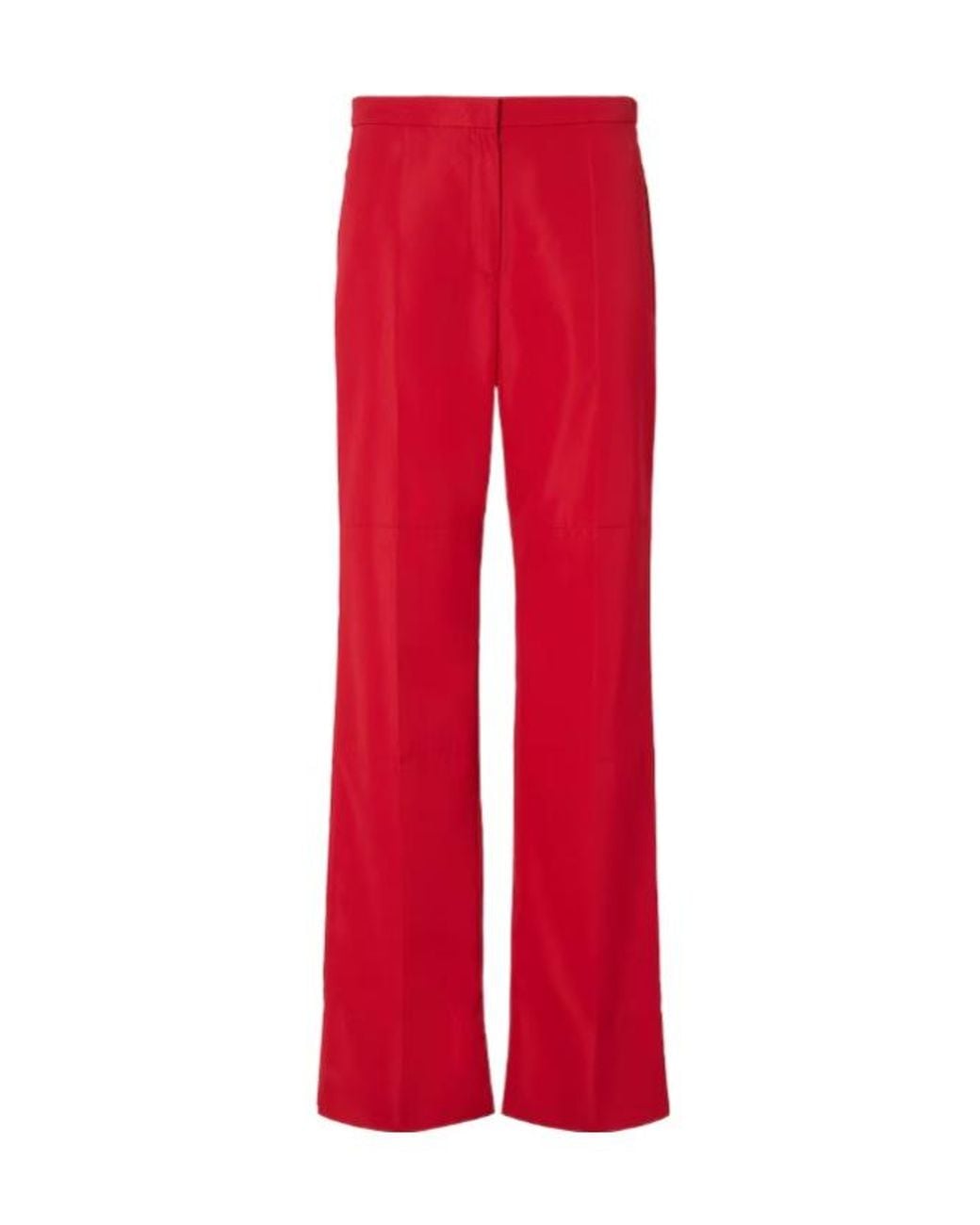 Fendi Red Elasticated Wide-Leg Trousers
