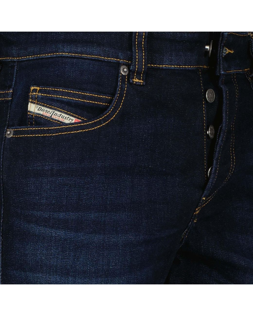DIESEL Blue Logo Patch Jeans for men