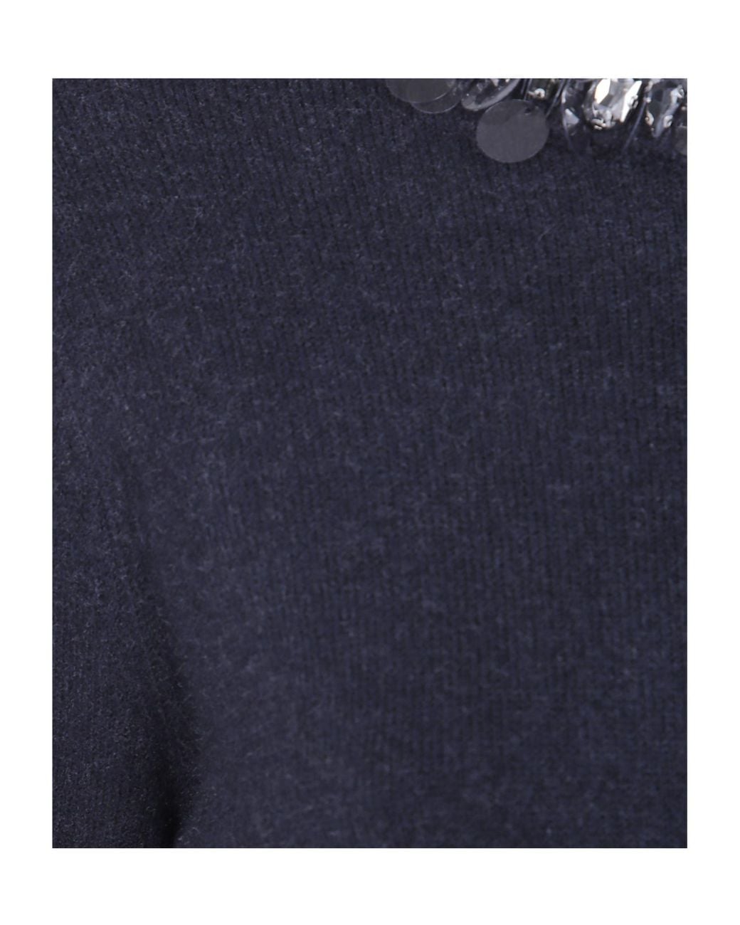 Seventy Blue Embellished Neck Jumper