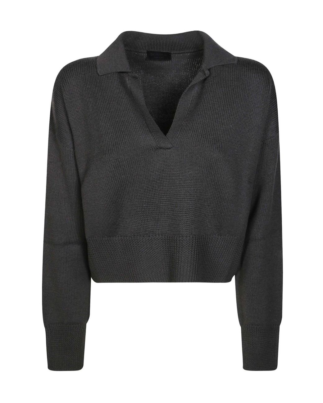 Dondup Black Regular Fit Knitted Polo Shirt
