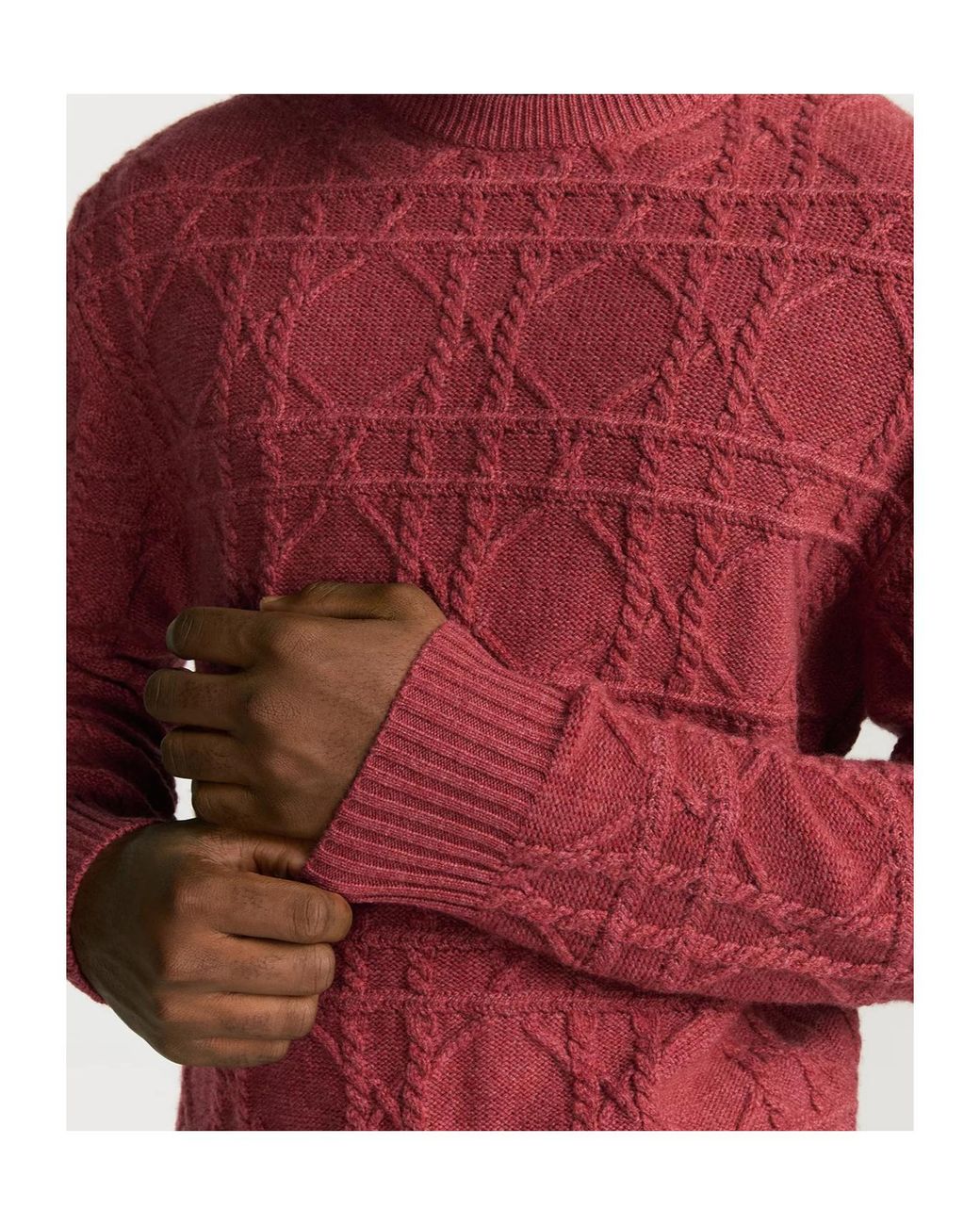 Dior Red Homme Icons Cannage Knitted Sweater for men