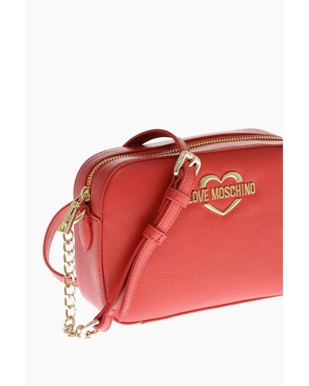 Moschino Red Rectangular Shoulder Bag