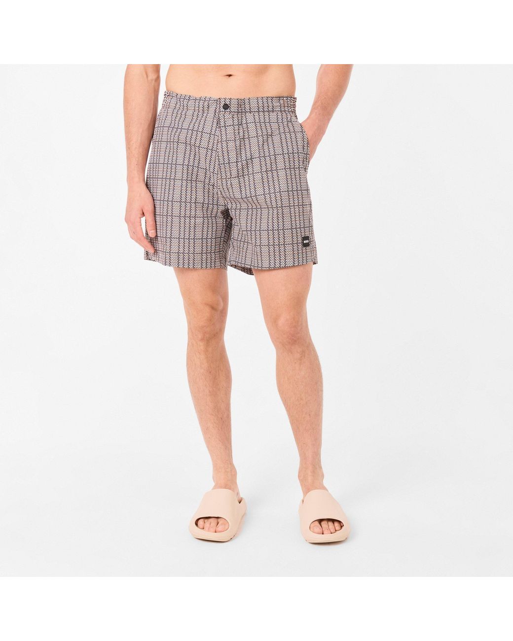 Boss Gray Bw Beach Swim Shorts for men