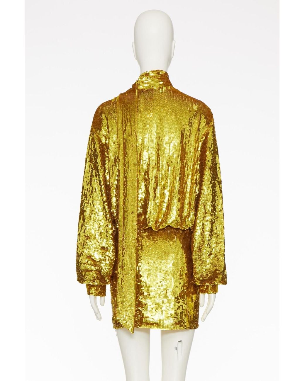 Valentino Metallic Long Sleeve Dress