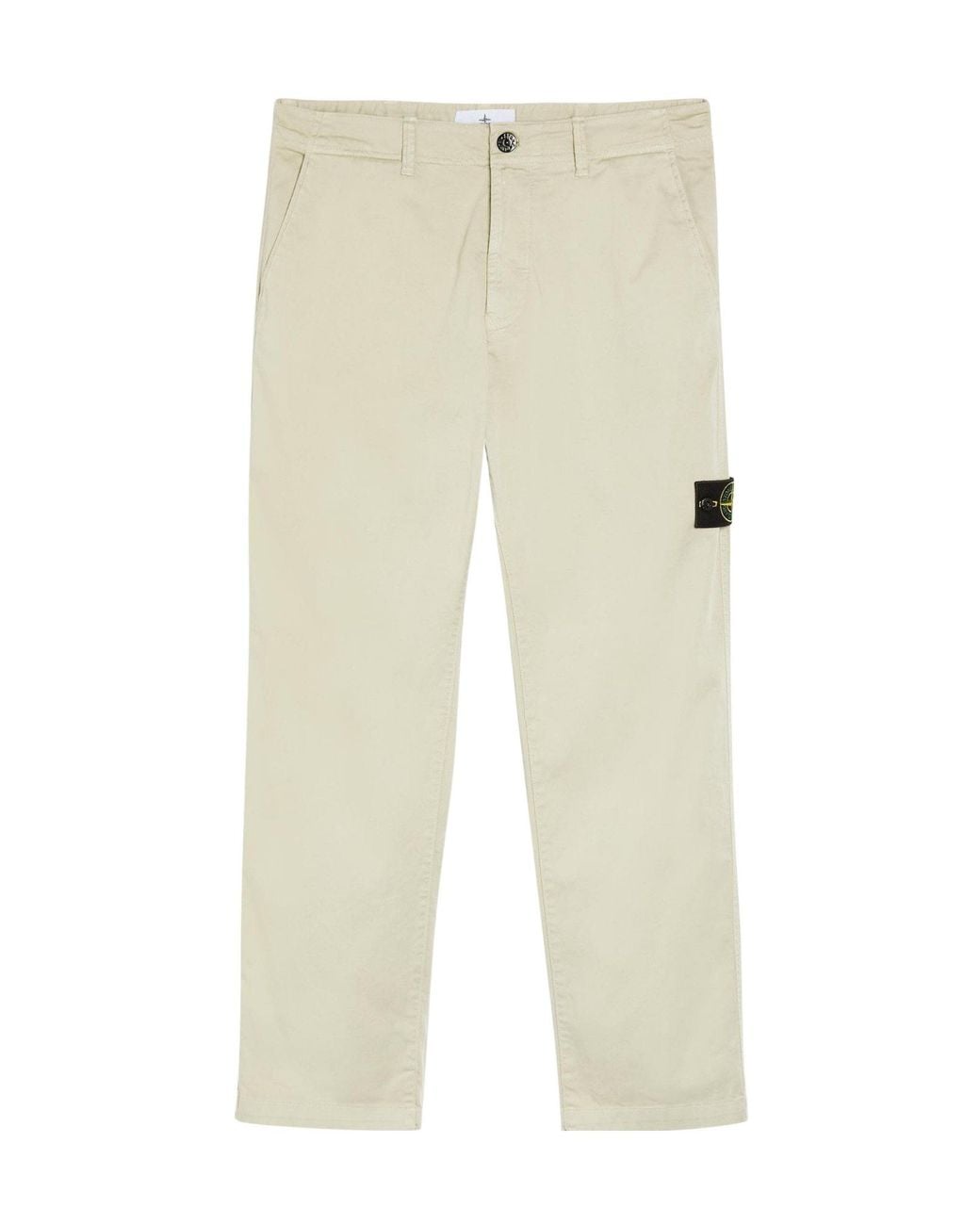Stone Island Natural Straight-Leg Casual Trousers for men