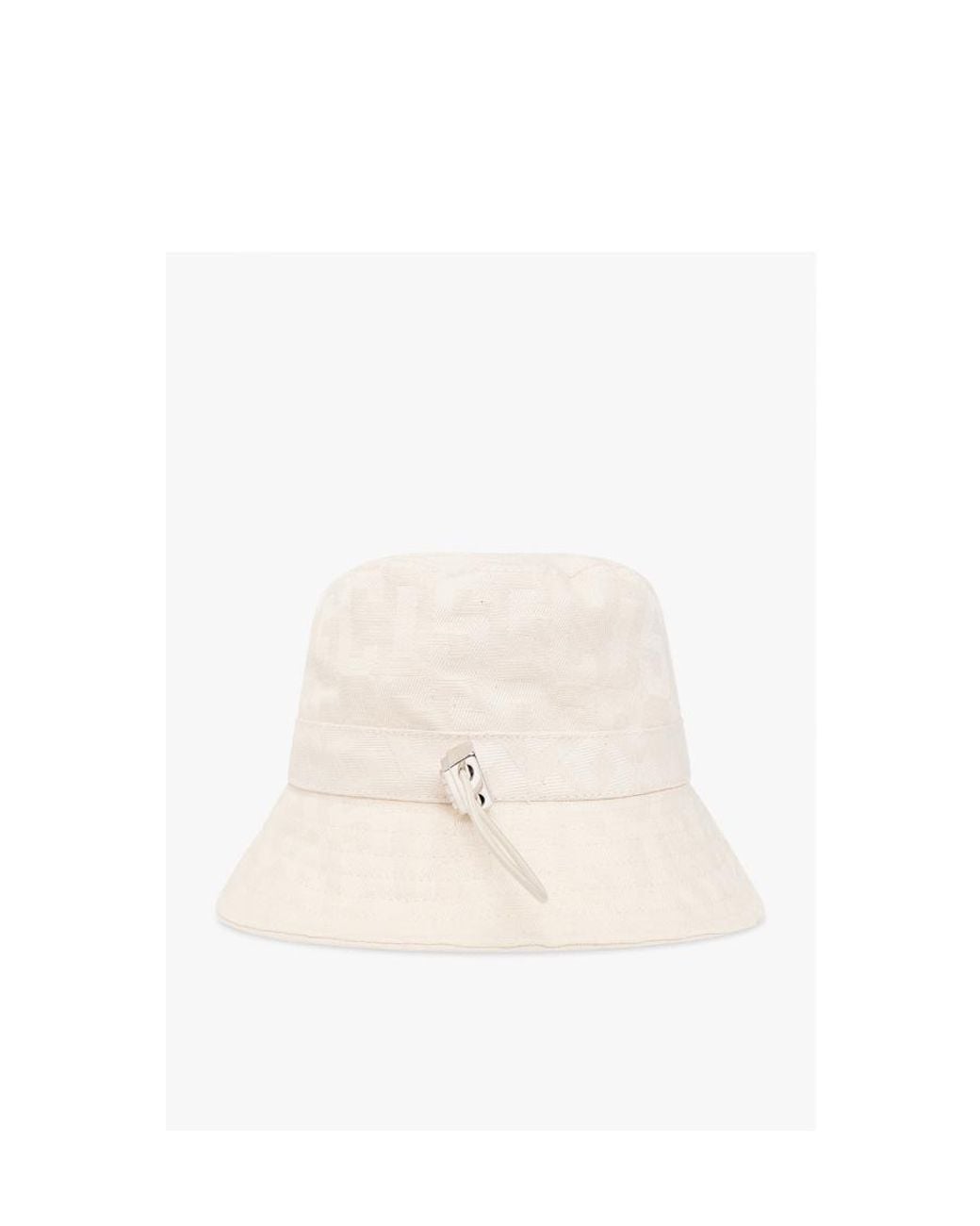 Gcds White Monogram Drawstring Bucket Hat