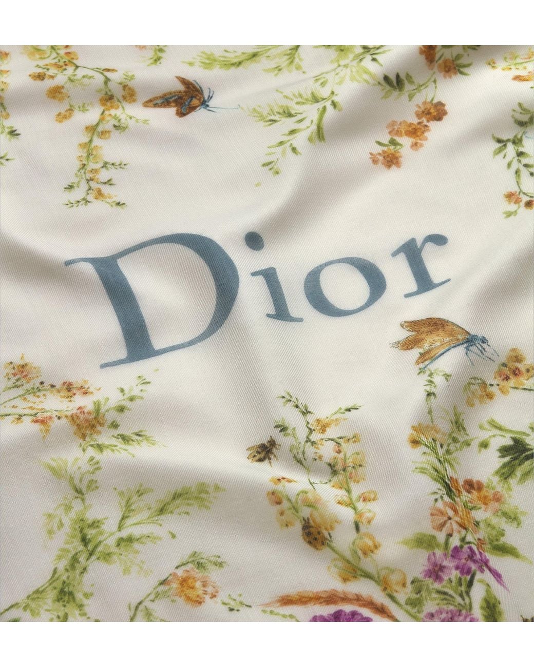 Dior White Iviera Toile De Jouy Floral Garden Shawl