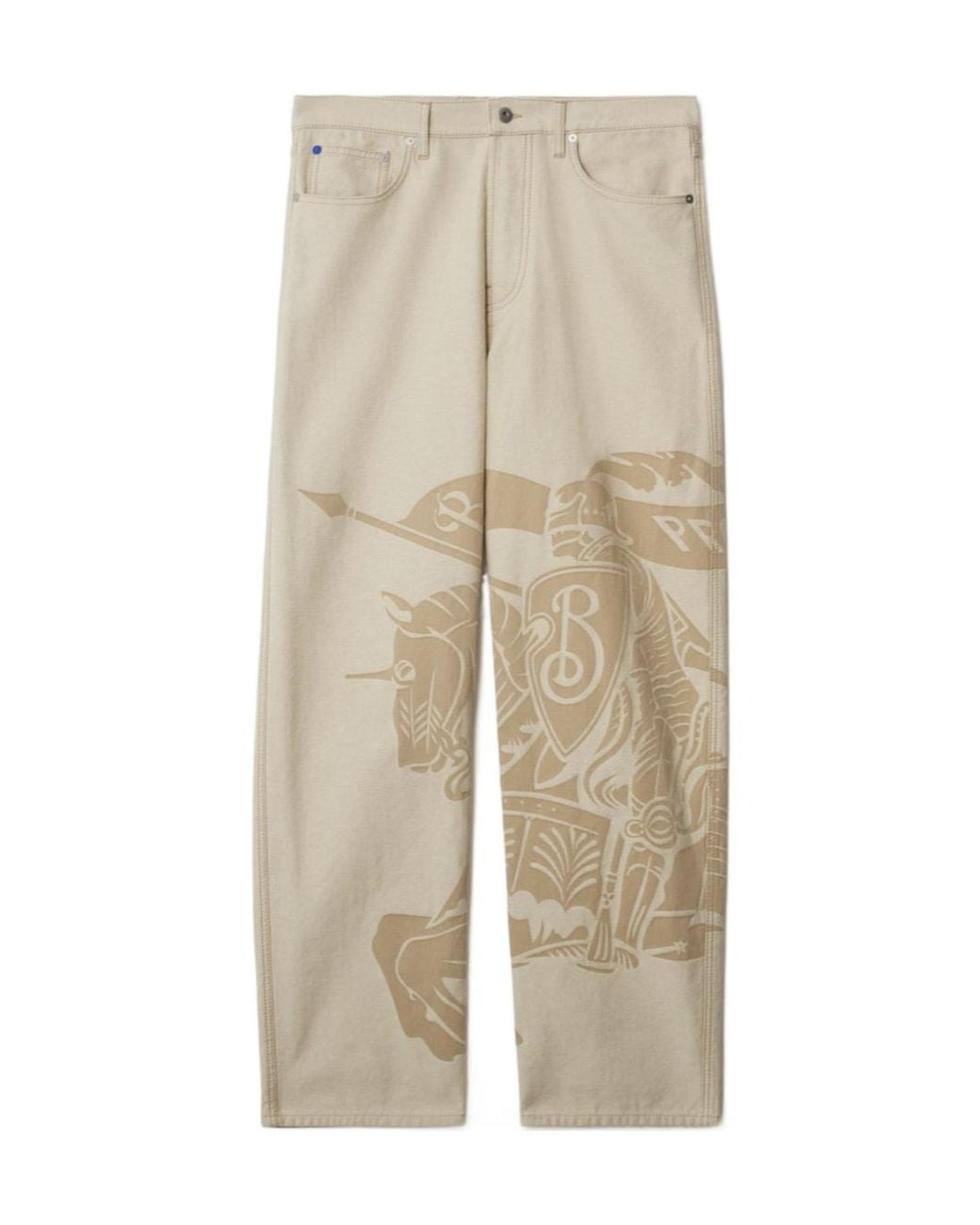 Burberry Natural Ekd Printed Straight-Leg Jeans for men