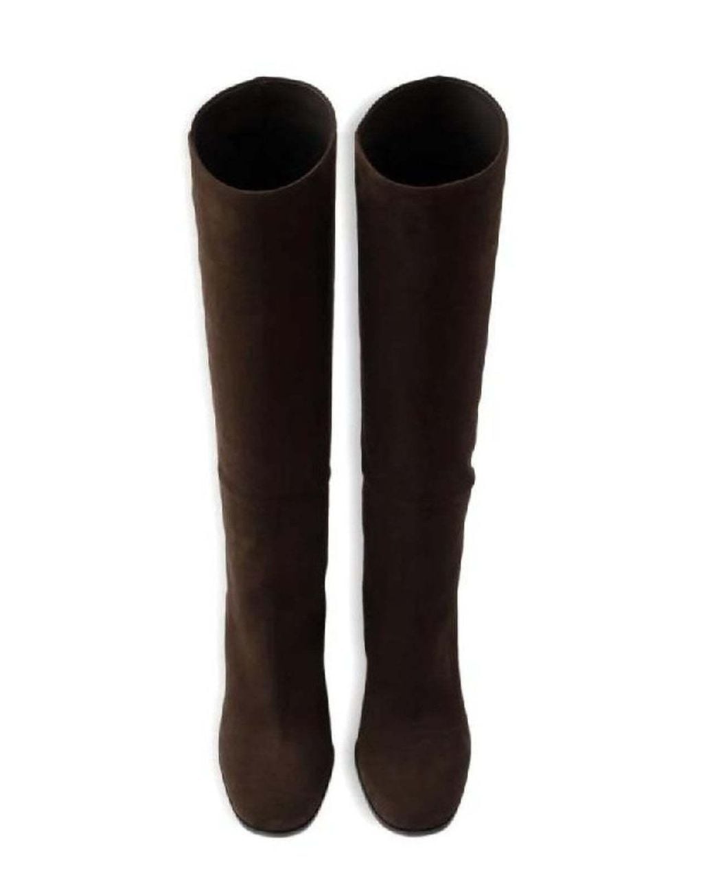Prada Black Block Heel Knee-High Boots