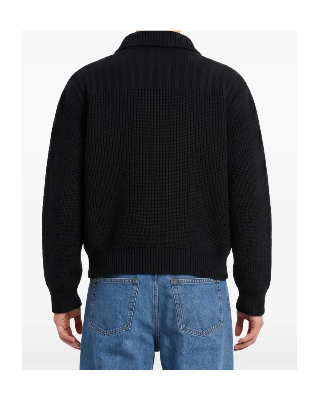 Dries Van Noten Black Chunky Cardigan for men