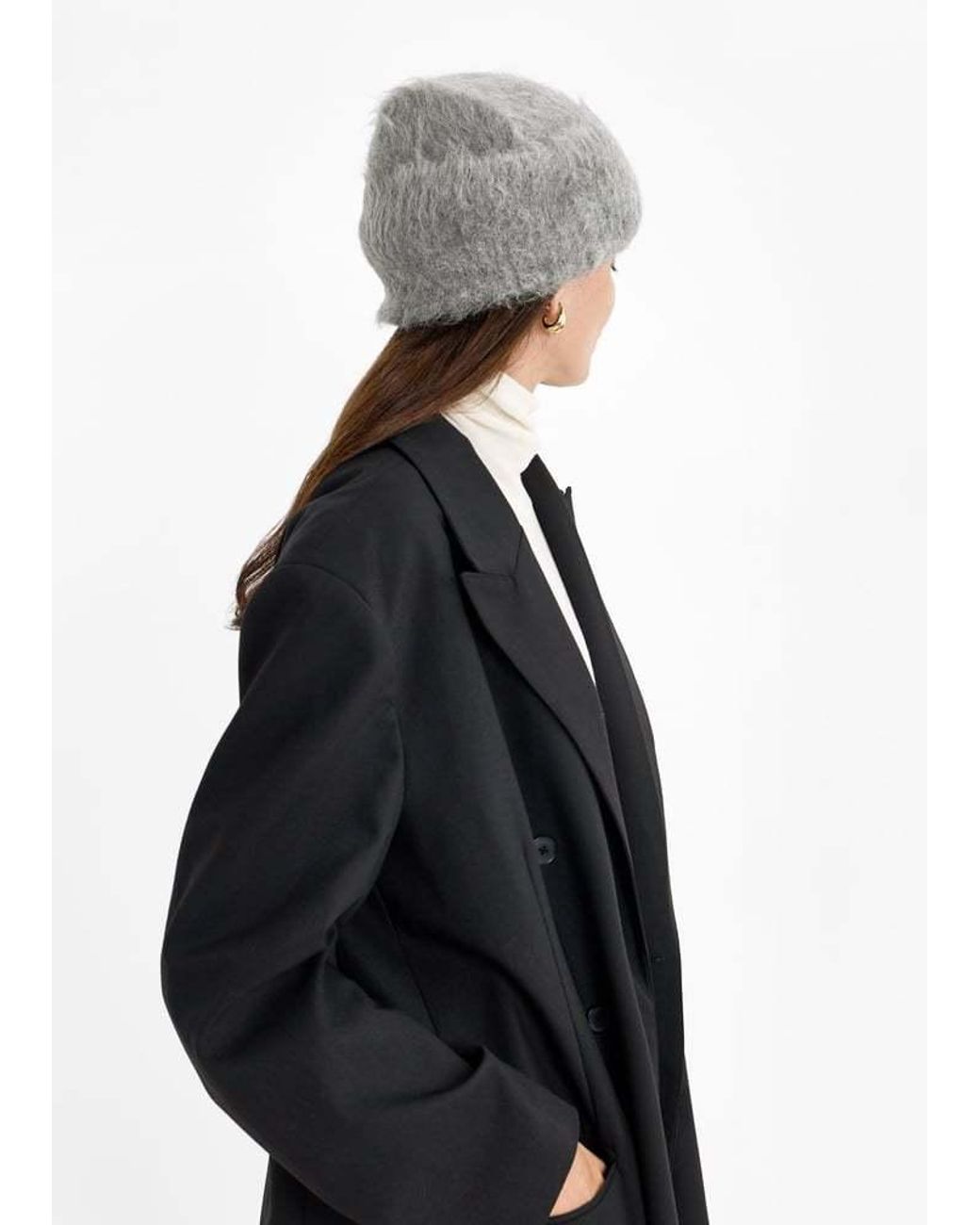 Totême Gray Totême Folded-Edge Knitted Beanie