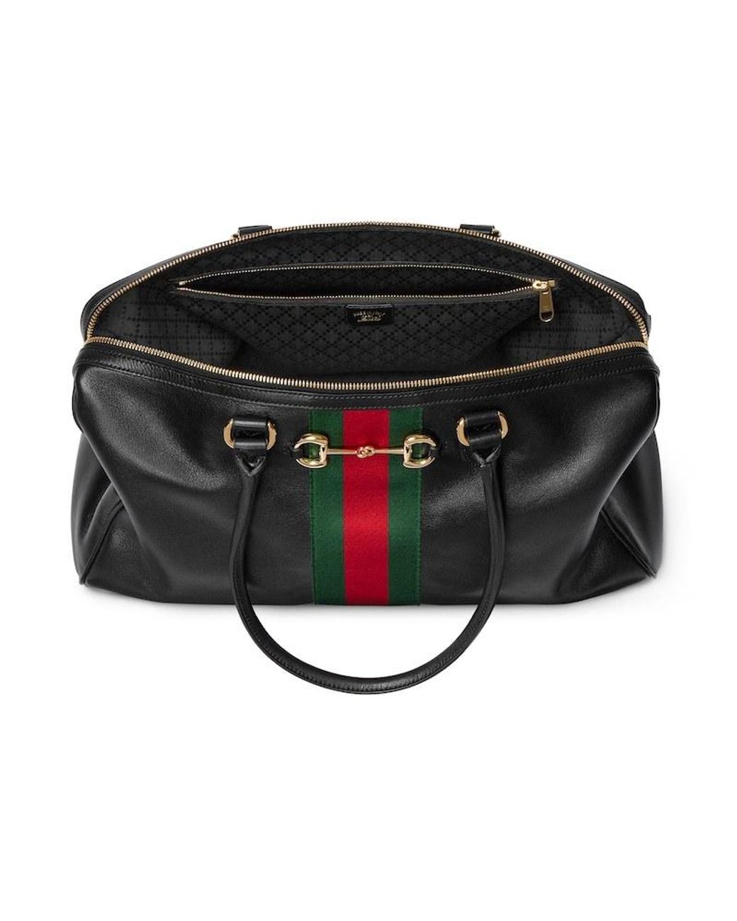 Gucci Black Borsetto Large Boston Bag