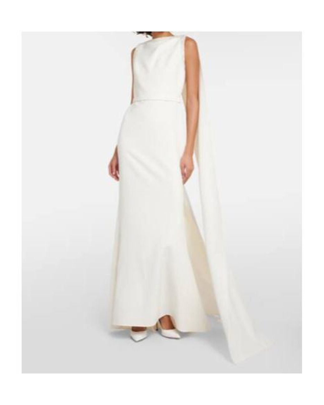 Safiyaa White Bridal Ginevra Embellished Gown