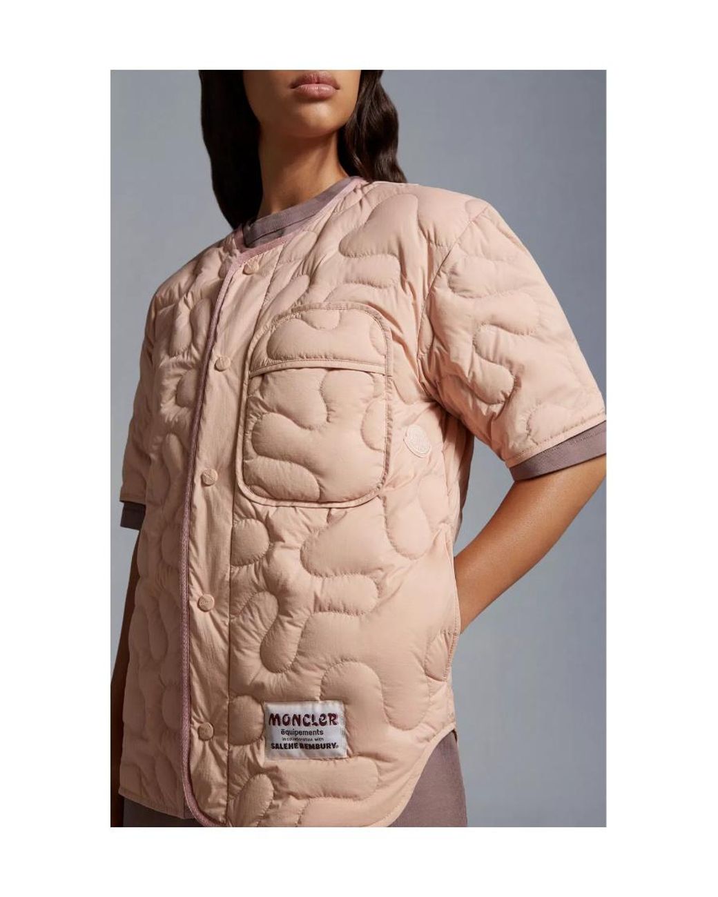 Moncler Pink Padded Shirt for men