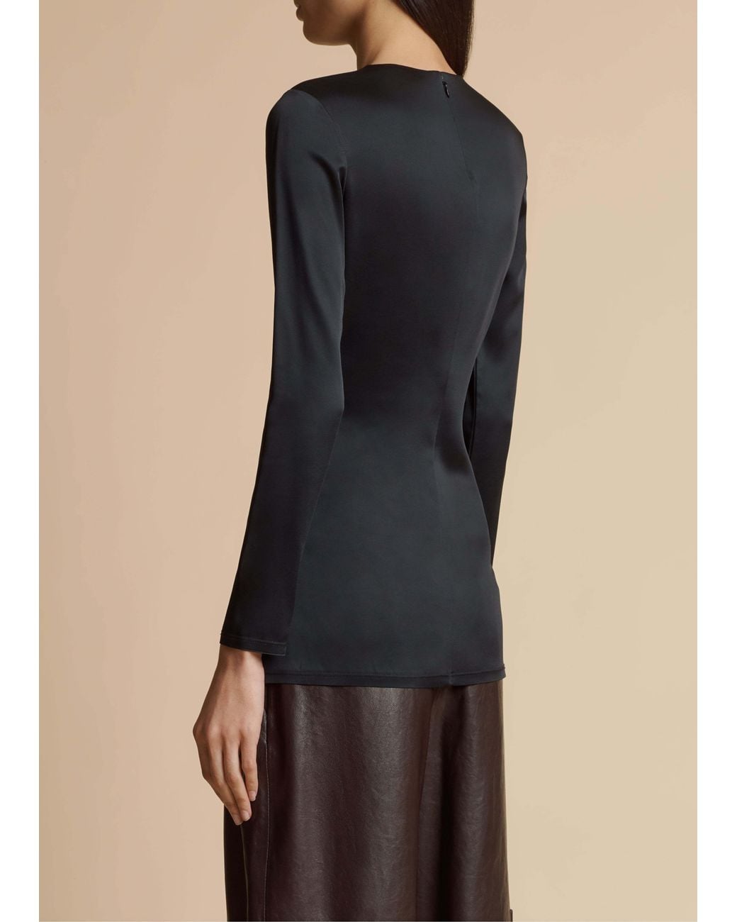 Khaite Black Long-Sleeved T-Shirt