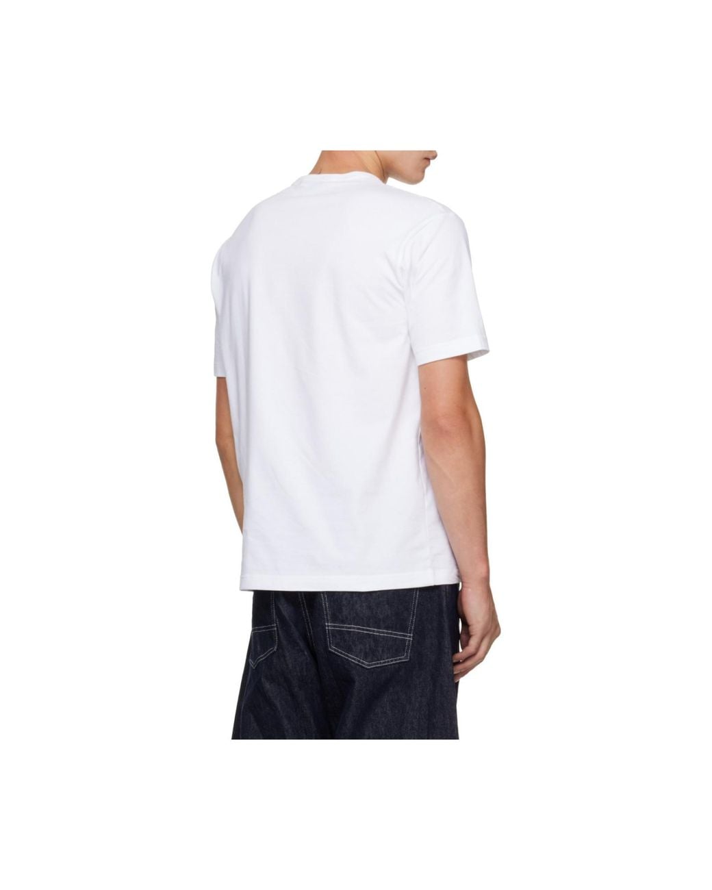 Comme des Garçons White Crew Neck Short-Sleeved T-Shirt for men