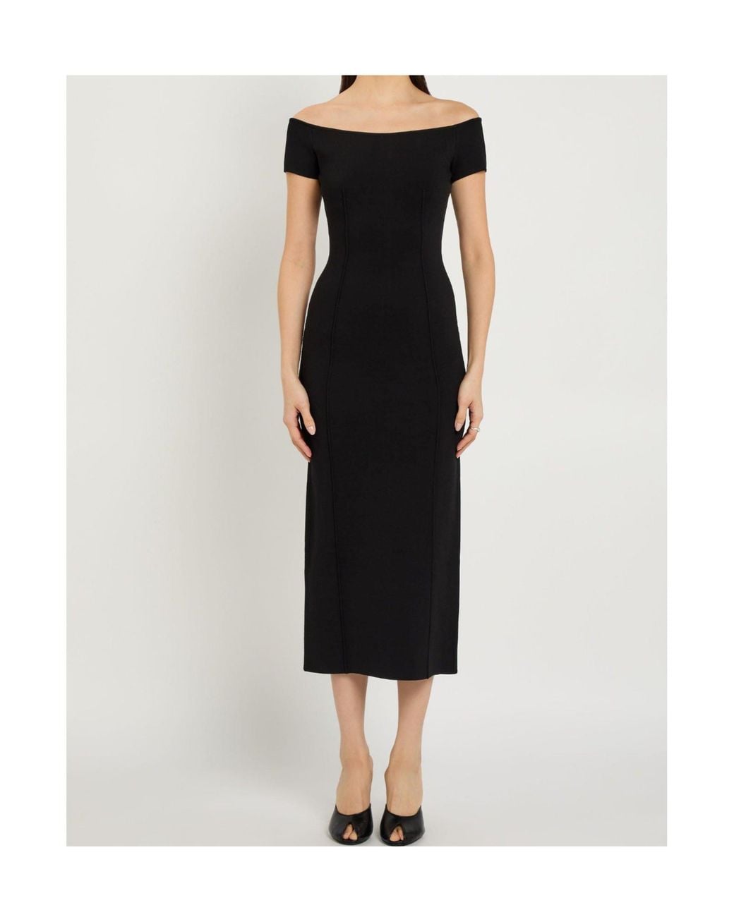 Joseph Black Off-The-Shoulder Dress