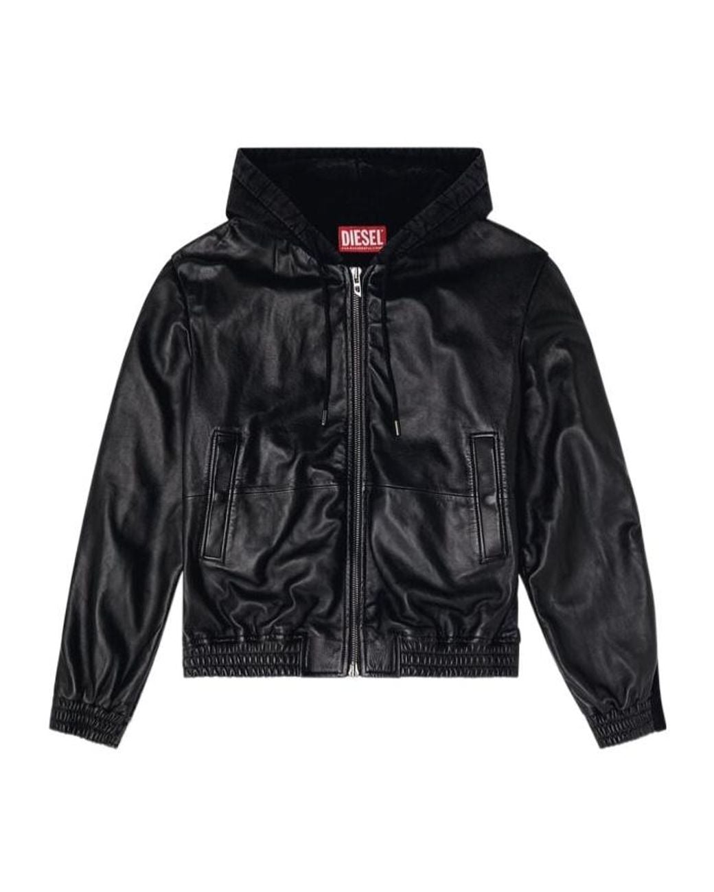 DIESEL Black L-Ochs Zip-Up Long-Sleeved Jacket for men