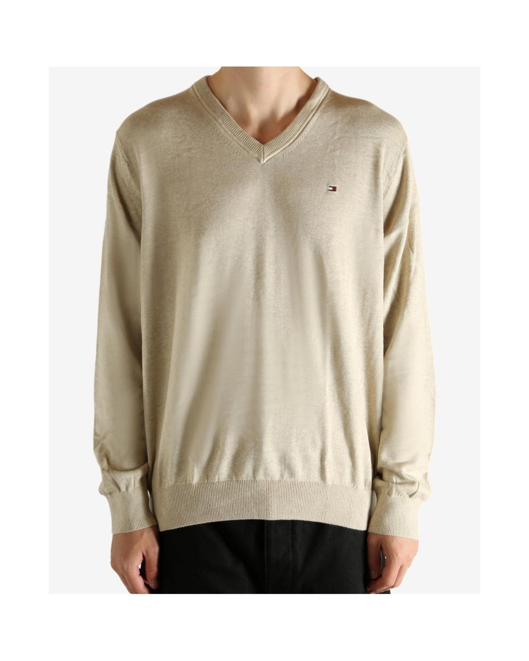 Tommy Hilfiger White Syracuse V-Neck Jumper for men