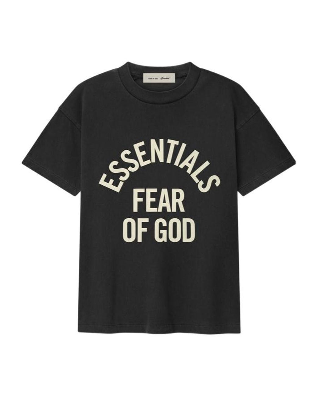 Fear Of God Black Logo Print T-Shirts