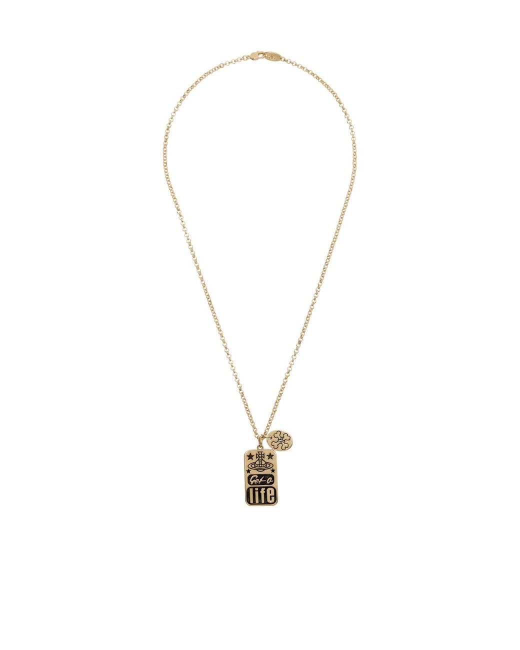 Vivienne Westwood Metallic Lancelot Pendant Necklace for men