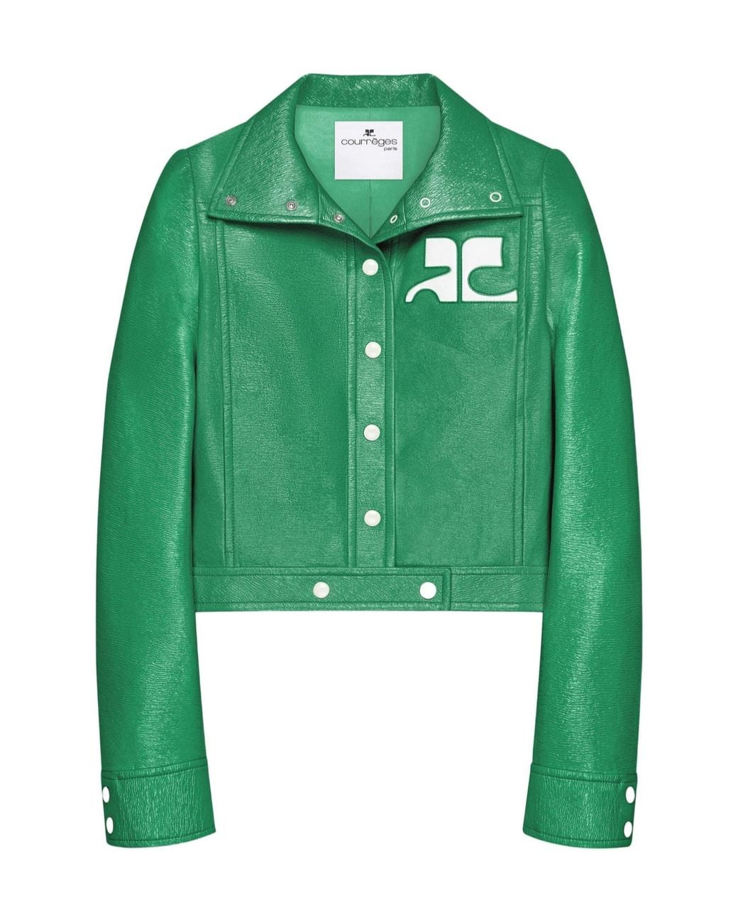 Courreges Green Courrèges Logo Snap-Front Jacket