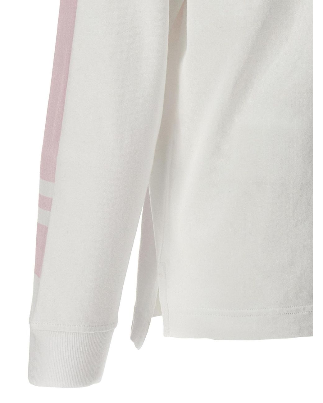 Stone Island White Logo-Print Cotton Sweatshirt for men