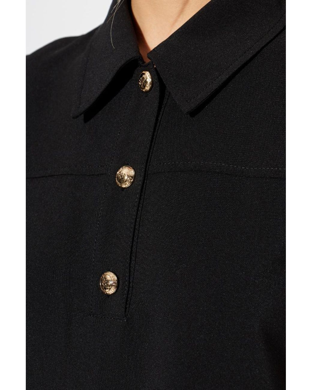 Ganni Black Twill Suiting Mini Dress